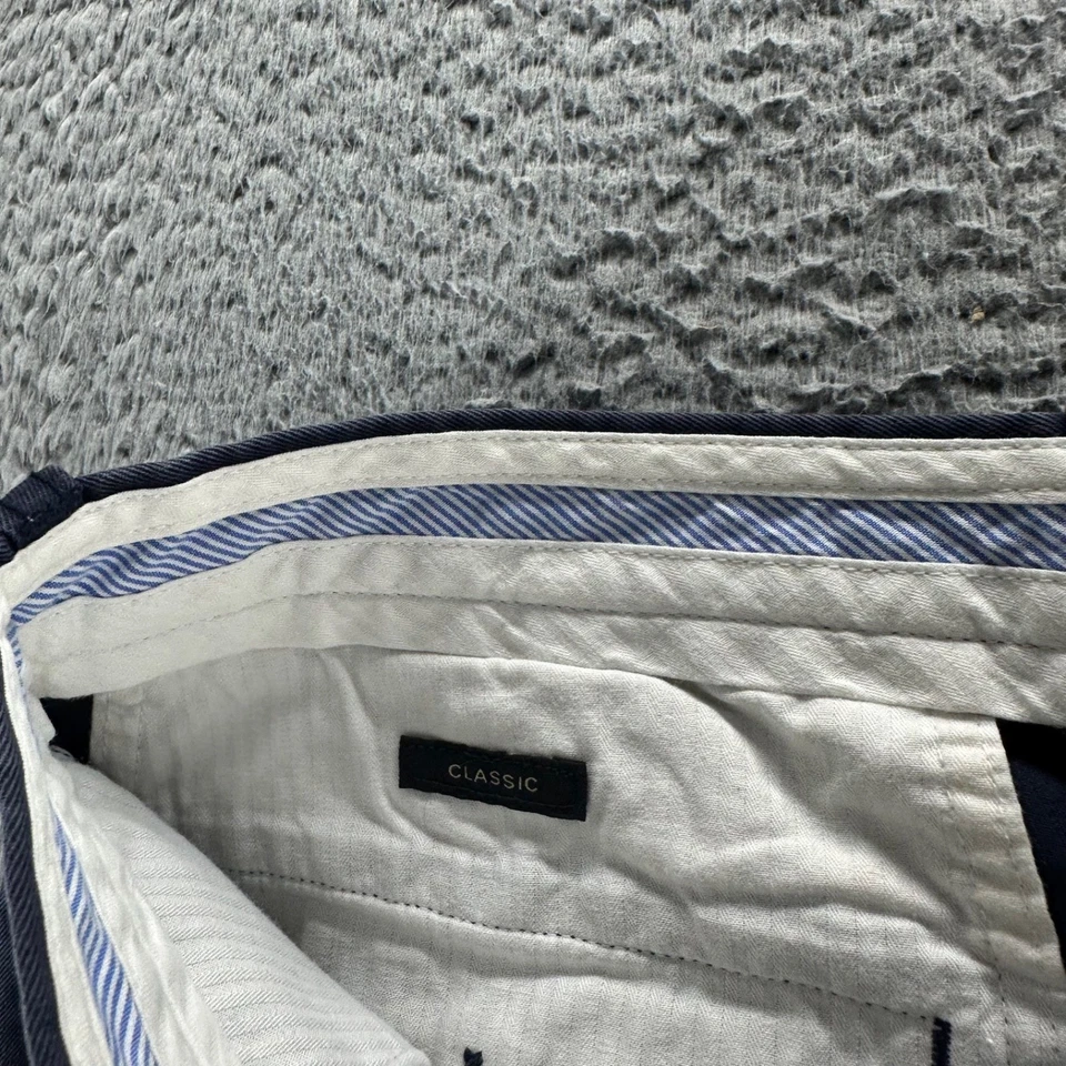 J Crew Essential Chino Pants Mens 34x34 Navy Blue Cotton Classic Fit - Image 4 of 4