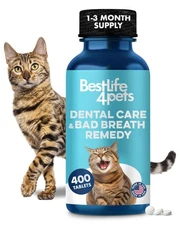 Cat Dental Care Supplement for Bad Breath, Tartar  Gum Support - Natural Cat ...