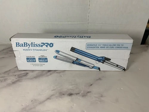 BaBylissPRO Nano Titanium 1¼" Curling Iron & 1¼" Prima 3000 Flat Iron|