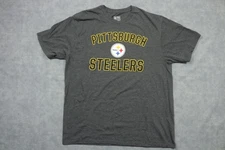 Pittsburgh Steelers Shirt Mens Large Gray NFL Football Fanatics Pro Line Tee
