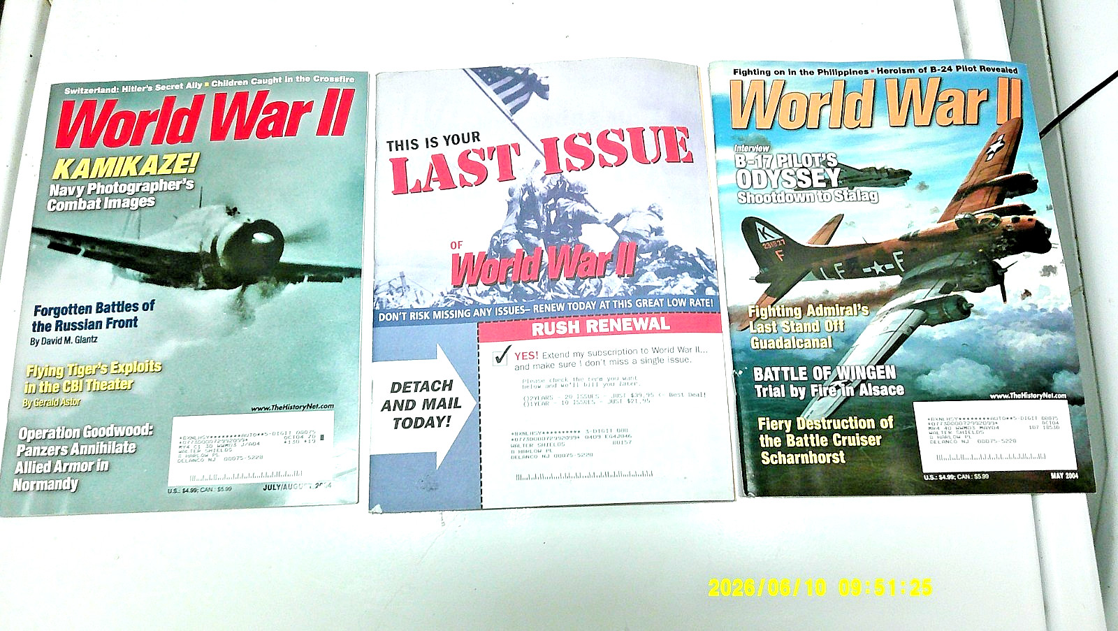 (3) World War II Magazine - 2004