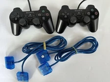 Official Sony PlayStation 2 PS2 DualShock Controllers + Extensions - SCPH-10010 