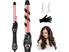 HITTIONA Rotating Curling Iron - 1 Inch Rose Gold 