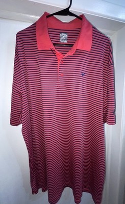 Calloway Golf Polo Shirt Men s 2XL Opti-Dri Lightweight Summer Pink Striped