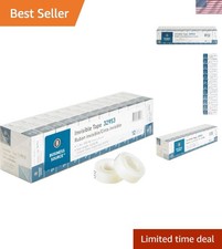 Clear Invisible Tape Value Pack - 12 Rolls, Water Resistant Photo Safe