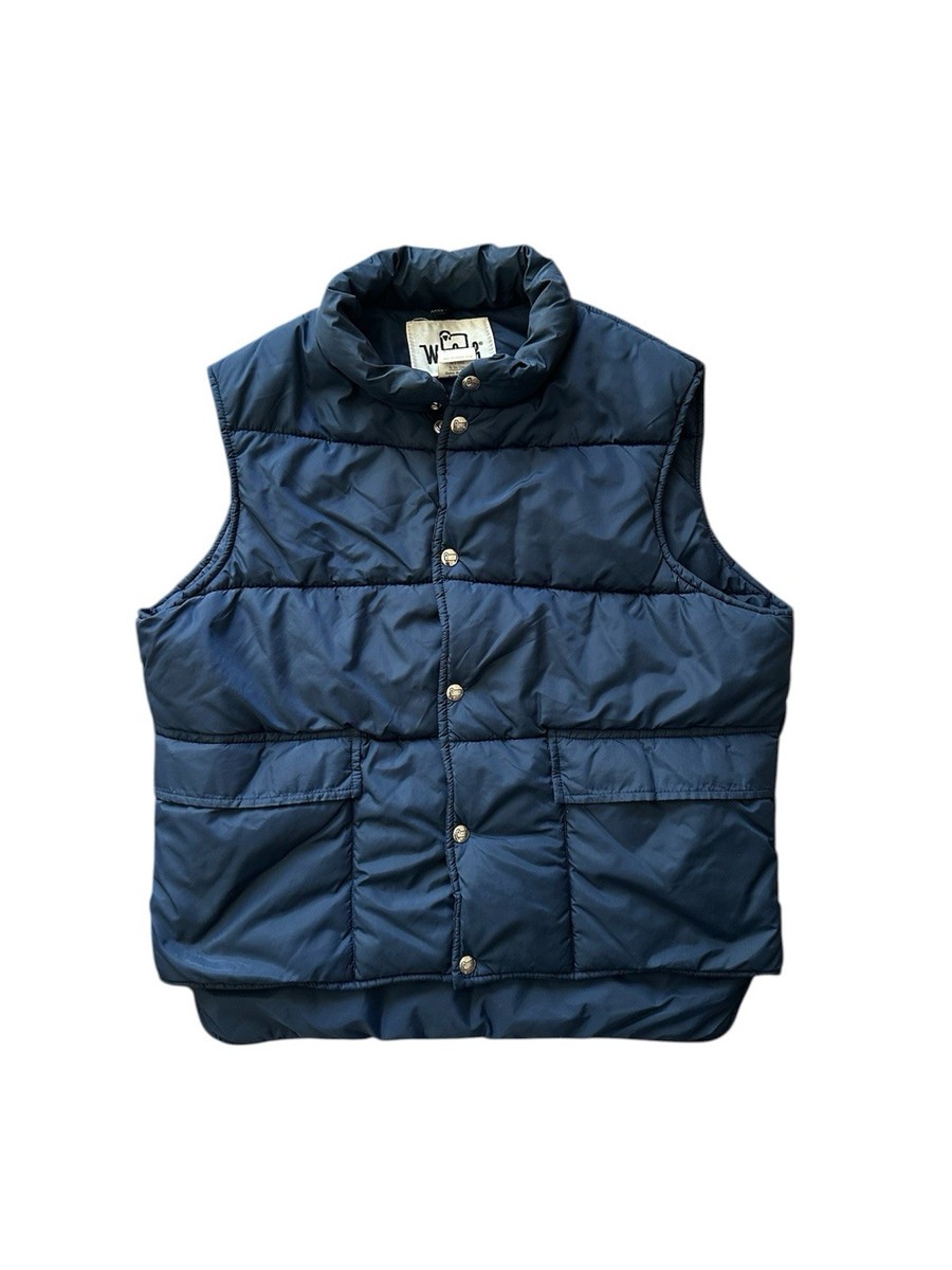 Vintage Woolrich Quilted Goose Down 80s Retro Puffer Vest Mens