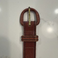 Polo Ralph Lauren Cognac Bridle Leather Belt Men 36 Wrapped Buckle