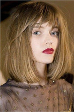 100 Human Hair New Fashion Women's Short Natural Brown Straight Bob Wigs 12 In