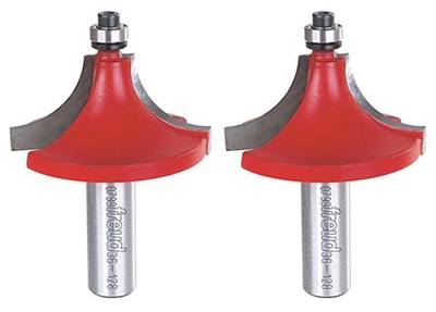 Freud 3/4'' Radius Beading Bit (Quadra-Cut) With 1/2'' Shank 2-Pack, 36-128-2PK