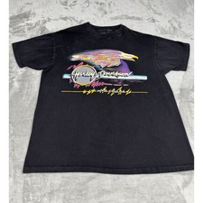 Vintage 1990 Harley Davidson In Full Color Shirt Mens XL Black Single Stitch 90s