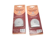 Madam Sew Rotary Cutter Blades 45mm Steel Lot 2 Packs 5pc Each Quilting Sewing