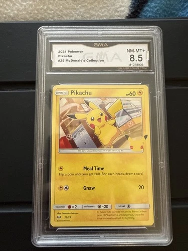 GMA 8.5 Pikachu 025/025 McDonald's 25th Anniversary Regular