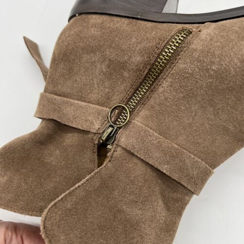 Anthropologie Latigo Danni Suede Brown Boots Size 9.5 - Picture 3 of 8