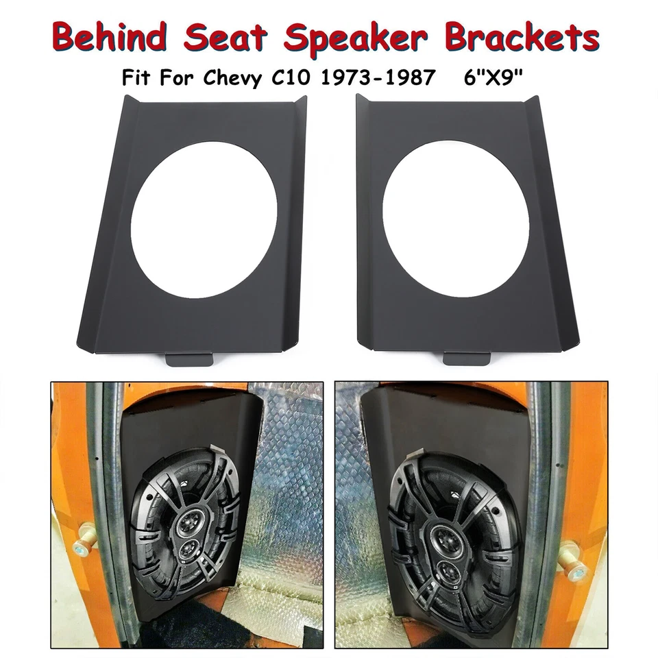 Soportes de altavoz redondos 6x9 esquina cabina asiento trasero para Chevy C10 1973-1987 Foto 2 de 4