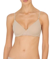 Natori Bliss Perfection All Day Underwire Contour Beige Bra Size 32 D  5895