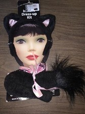Black Cat Costume Accessory Kit Halloween Ears Tail Bow Tie Jacobson