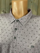 Travis Mathew Polo Shirt Sz XXL Short Sleeve Golf Light Purple Geometric