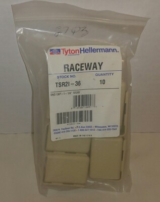 Hellermann Tyton TSR2I-36 1 1/4'' End Cap Ivory Bag of 10