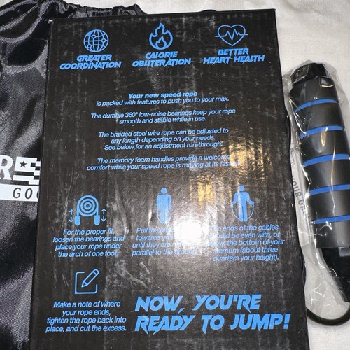 Jump Rope Gym Aerobic Exercise Boxing Skipping Adjustable Bearing Speed Fitness - Picture 6 of 6