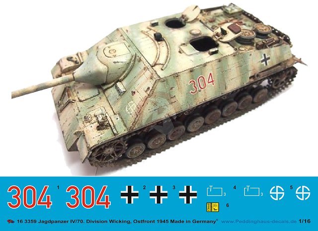 Peddinghaus 1/16 Jagdpanzer IV L/70 Markings Wiking Div. Eastern