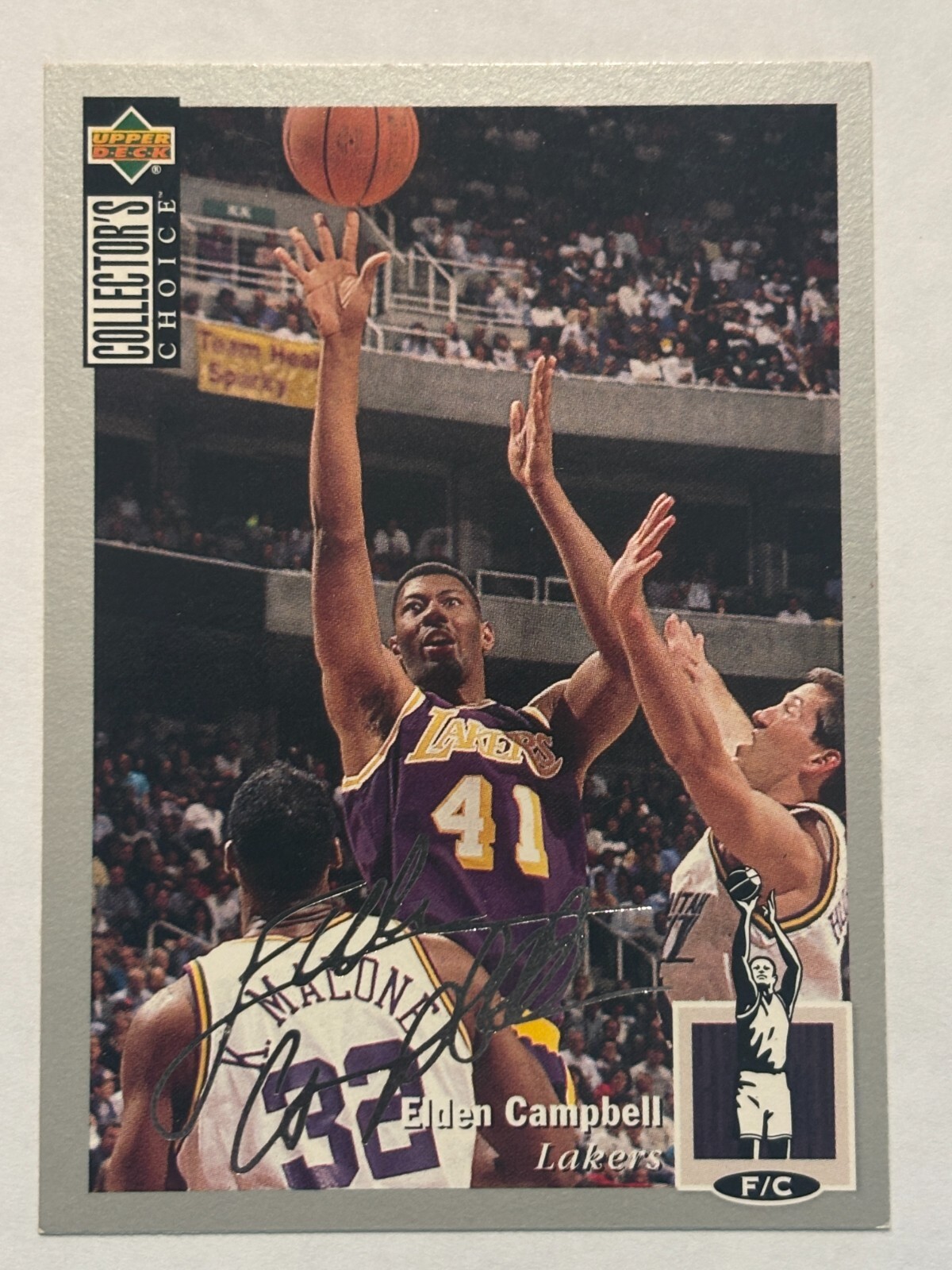 1994-95 Upper Deck CC #241 Elden Campbell Los Angeles Lakers Silver Script