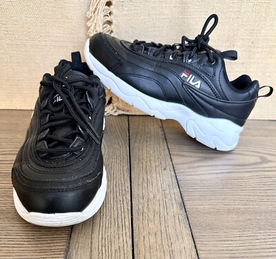 FILA Disarray Size 6.5 Black Leather 5CM0078-014