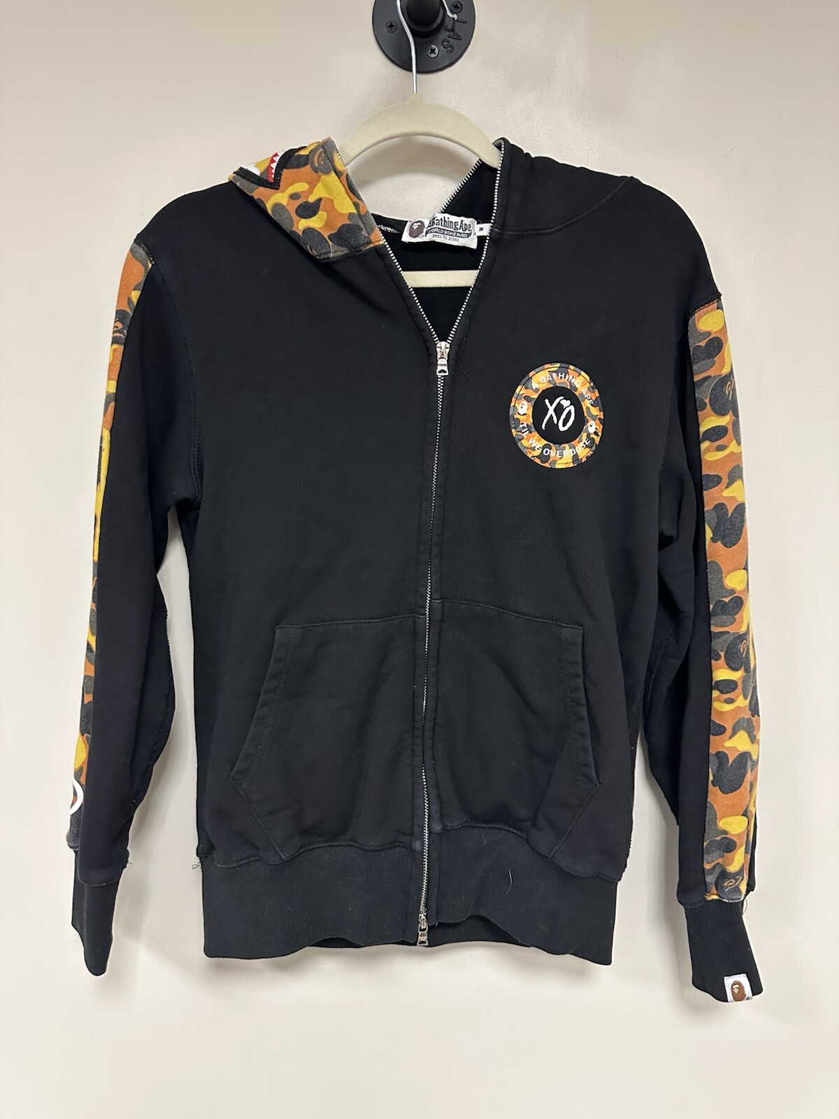 Xo Bape Shark Hoodie Size Medium M  BATHING APE The Weeknd Full Zip