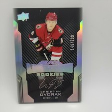 2016-17 UD Black Lustrous Rookies Christian Dvorak /299 Auto - #51 (Copy 2) 