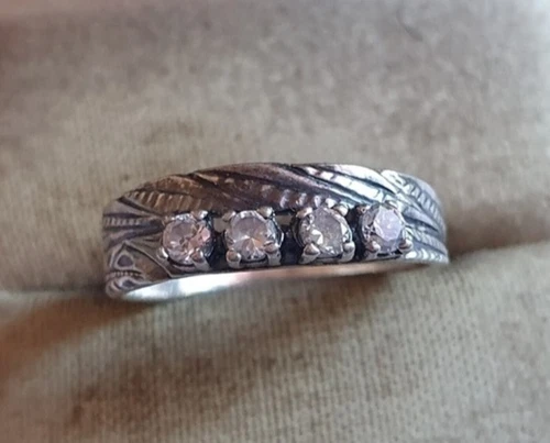 Vintage ring sterling silver 925 Size 7 Weight 2.19 g. Ukrainian jewelry.