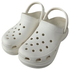 Crocs Bae Platform Slingback Clogs Womens US 8W White Classic 206302