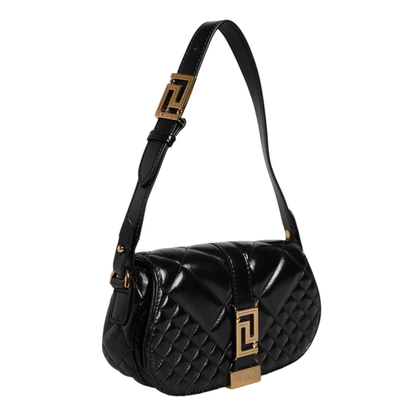 Borsa VERSACE nera pelle di vitello trapuntata tracolla donna borsetta 1950usd