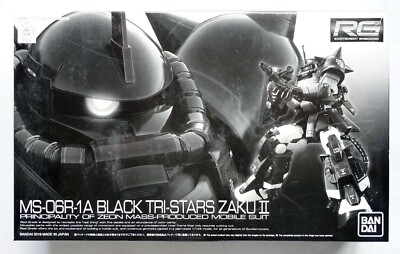 BANDAI RG 1/144 Black Tri-stars Zaku II MS-06R-1A P-Bandai limited