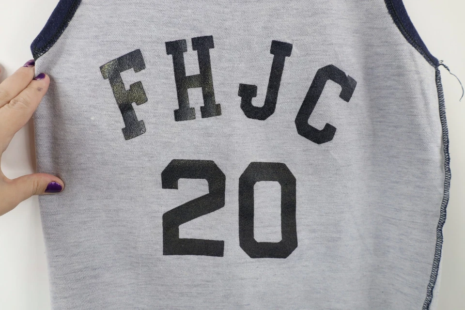 Camiseta deportiva de baloncesto reversible tejida pequeña vintage años 70 Russell Athletic para mujer EE. UU. Foto 4 de 4