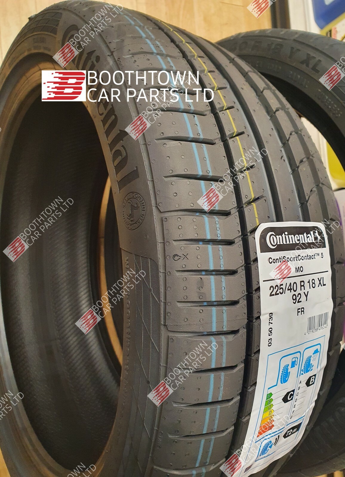 New 225 40 18 CONTINENTAL SPRT CONTACT 5 MO 92Y XL 225/40R18 2254018 (2 ...