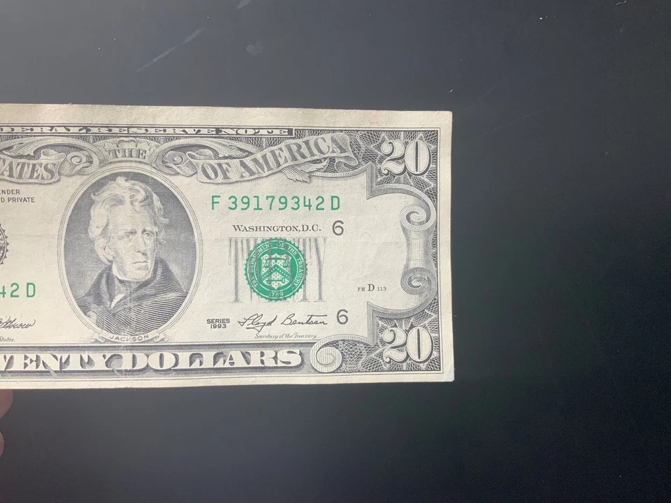 1993 $20 DOLLAR BILL F39179342D - Image 4 of 4
