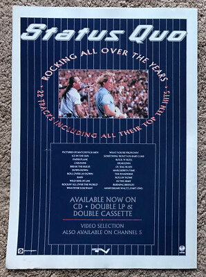 STATUS QUO - ROCKING ALL OVER THE YEARS 1990 Full page UK magazine ad