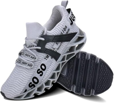 UMYOGO Mens Athletic Walking Running Tennis Shoes Fashion Sneakers Gray  Size