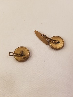 Boutons De Manchette Vintage Badge Shérif Junior Couleur Cuivre - Occasion - Sans Marque