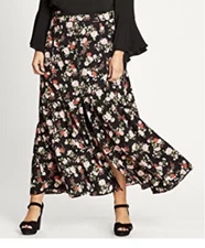 City Chic Free Spirit Plus Size Maxi Dress Skirt in Saffron - Size 24 / XXL