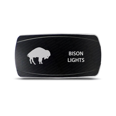 CH4x4 Rocker Switch Bison lights Symbol - Horizontal - White LED