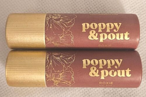 2 PACK Poppy & Pout The Tom Boy Lip Tint ROXIE Eco Friendly Natural NEW SEALED