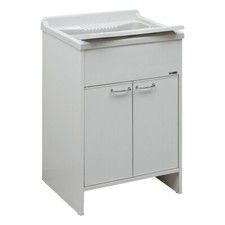 Mobile lavatoio 45 | 50 | 60 cm con Vasca in Resina e Asse di lavaggio GARDEN