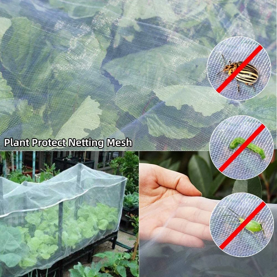 20~50ft Mosquito Garden Bug Insect Netting Barrier Bird Net Plant Protect Mesh - Image 4 of 4