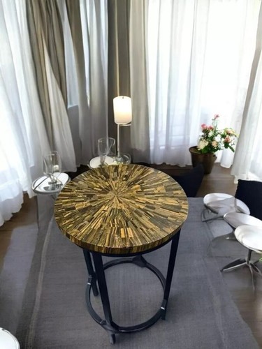 24" Tiger eye Handcrafted Gemstone Centrepiece for Living Room, Office Desks