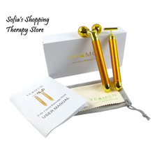 2 in 1 Electric Face Massager Skin Care 3D Roller T Shape Facial Roller Kit Tool