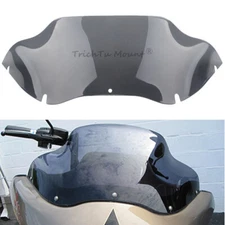 9.5" Smoke Wave Windshield Windscreen For Harley Road Glide FLTR CVO Ultra 98-13