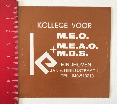 Aufkleber/Sticker: Kollege Voor - M.E.O. M.E.A.O. + M.D.S. Eindhoven (060416101)