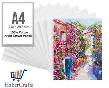 A4 Artist Canvas Boards Primed Panel Acrylic Oil Painting 100% Cotton