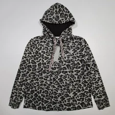 Betty & Co Womens Hoodie Grey 14 UK Leopard Long Sleeves Knit Pullover Top