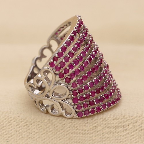 Umwerfend Cubic Zirkonia Nine Line Riesiges Hochzeit Damen Ring Variant Color - Bild 7 von 129
